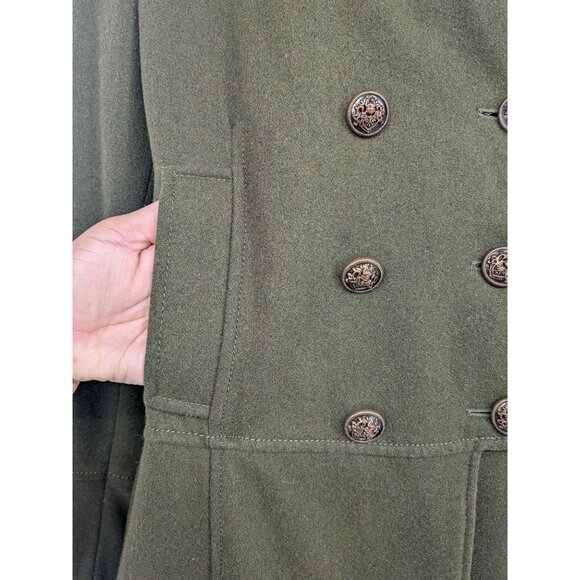 Guess Wool Blend Peacoat Jacket Women Size L Double Breasted Military Modern Y2K - Picture 11 of 16